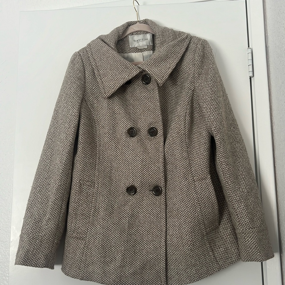 Van Heusen Tweed Overcoat sz L